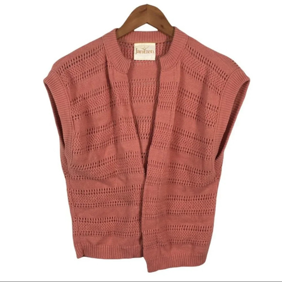 C10 Women’s Vintage 80’s Jantzen Cardigan Knit Sweater Vest L - Picture 1 of 6